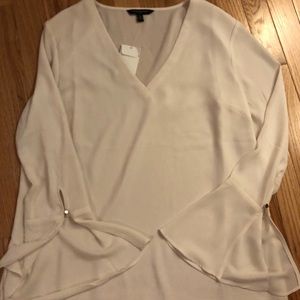Banana Republic Ivory Bell Sleeve Top